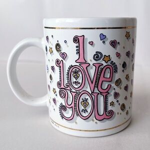 Vintage 1990s I Love You Mug